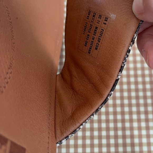 FitFlop Women's Delta Toe-Thong Sandals-Leather/Snake-Print. Size 11. EUC - Picture 13 of 14